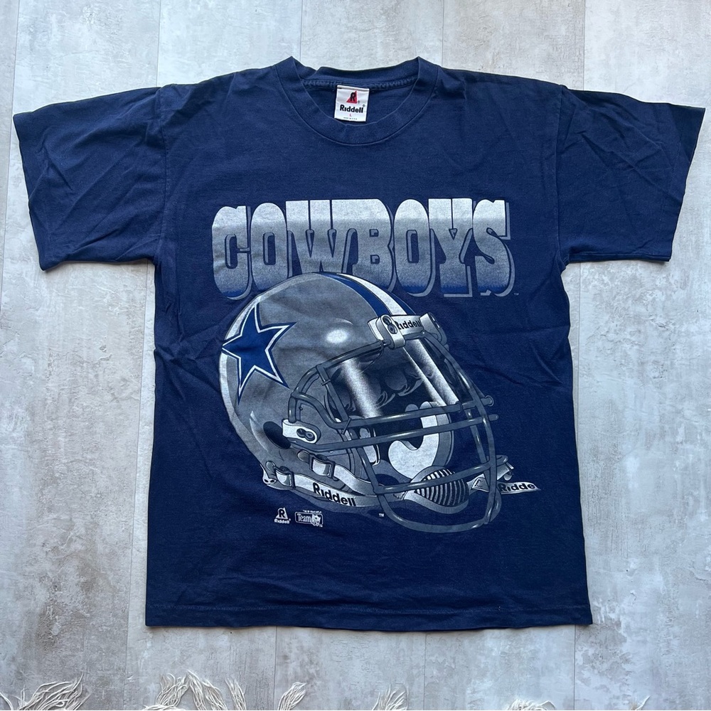 Vintage 1994 single stitch NFL Dallas cowboys size large made in USA Riddell tag
